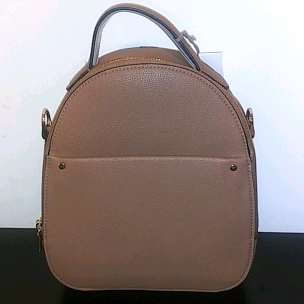 Tan Backpack With Inside & Outside Pockets
